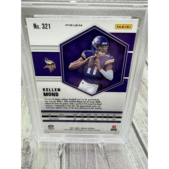 2021 MOSAIC KELLEN MOND REACTIVE ORANGE #321 PSA Gem Mint 10 Rc Vikings A&M - Picture 10 of 10